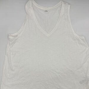 Madewell Whisper V-Neck Tank Top in Optic White